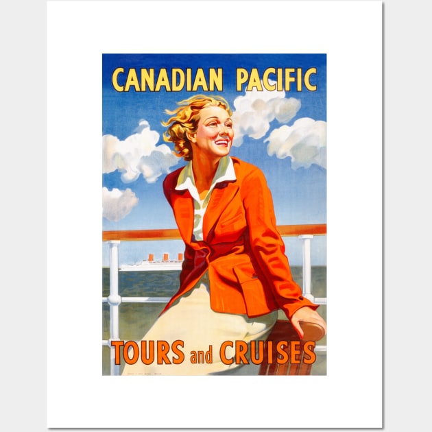 Vintage Travel Poster Canada Tours and Cruises Wall Art by vintagetreasure